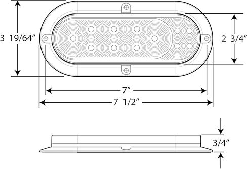 Optronics STL211XRFHB Fusion Gen II 4" LED Combination Stop/Turn/Tail/Back-Up Light, Red in Saudi Arabia