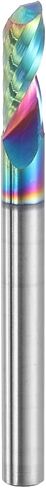 HARFINGTON Spiral Router Bit 4mm Cut Dia 4mm Shank Up Cut Solid Carbide Diamond-Like Carbon Coated 1 Flute CNC End Mill Milling Bits for Aluminum Copper Metal (15mm Cut Length 45mm Long) in Saudi Arabia