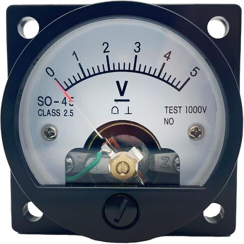 مقياس لوحة الاتصال التناظرية مقياس الفولتميتر مقياس قياس AMMETER SO-45 DC 0-5V in Saudi Arabia