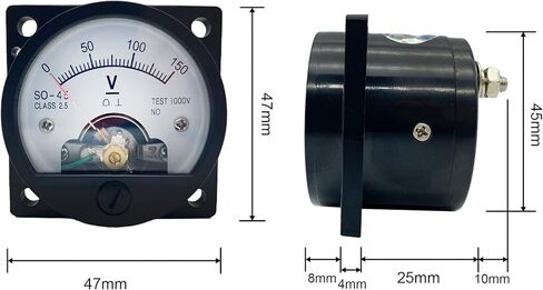 مقياس لوحة الاتصال التناظرية مقياس الفولتميتر مقياس قياس AMMETER SO-45 DC 0-5V in Saudi Arabia