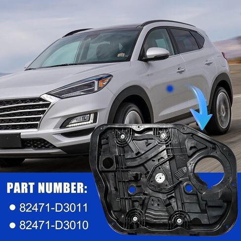 Window Regulator without Motor Front Left LH Driver Side Fits for Hyundai Tucson 2016 2017 2018 2019 2020 Replace 82471-D3010 in Saudi Arabia