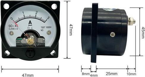 مقياس لوحة الاتصال التناظرية مقياس الفولتميتر مقياس قياس AMMETER SO-45 DC 0-5V in Kuwait