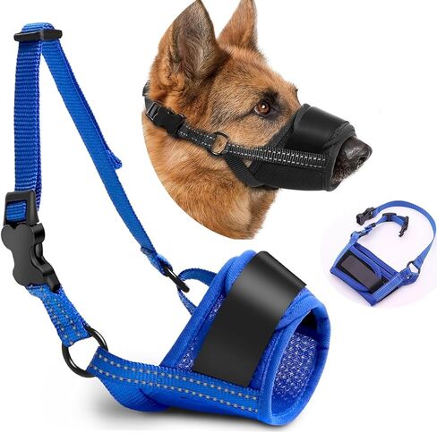 [New] Dog Muzzle for Small Dogs, Muzzl to Prevent Biting, Soft Muzzle with Reflective & Adjustable Strap,Breathable Dog Mouth Guard for Biting Chewing, Allow Panting Drinking (Black,S) in Saudi Arabia