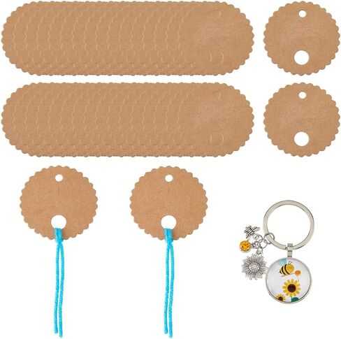 50PCS Round Thread Drops لتطريز خيط خيط التطريز مع قطرات الخيط حارس مرأى البني حامل الخيط in Kuwait