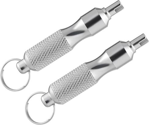 2 Pcs Valve Core Removal Tool, Stainless Steel Valve Stem Removal Tool Portable & Universal Tire Valves Stem Tools for Car Bicycle Motorcycle Repair Install in Saudi Arabia
