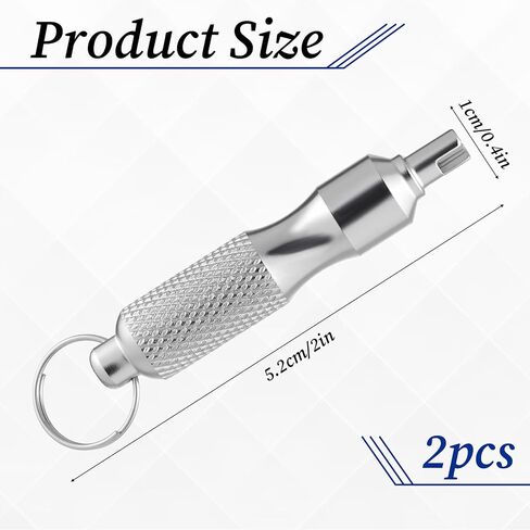 2 Pcs Valve Core Removal Tool, Stainless Steel Valve Stem Removal Tool Portable & Universal Tire Valves Stem Tools for Car Bicycle Motorcycle Repair Install in Saudi Arabia