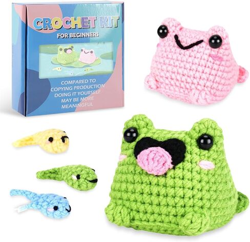 StryWiin Crochet Kit for Beginners, 21 Pcs Turtle Family Crochet Animal Kit with Step-by-Step Video Tutorials, DIY Beginner Crochet Kit for Adults, Ideal for Birthday and Holiday Gifts in Saudi Arabia
