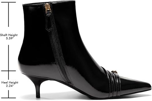 Coutgo Womens Buckle Strap Booties Citten Low Heel مدببة Tee Y2K Boots Size Size Szipper Fall Shoes in Kuwait