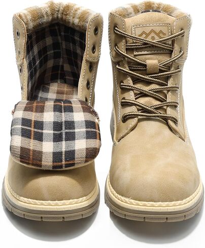 COTTIMO Womens Hiking Snow Winter Boots- Ladies Casual Outdoor Lightweight Ankle Boots Work Backpacking Lace up Fur Lined Walking Trekking Shoes in Saudi Arabia
