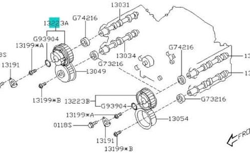 2002-2013 Subaru Turbo RH Side Intake Cam Gear Sprocket Sti WRX Impreza Leg + in Saudi Arabia