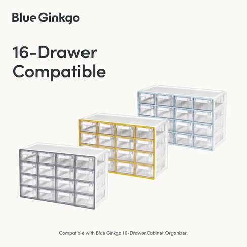 Blue Ginkgo 16-Drawer Storage Cabinet Organizer, Grey, Made in Korea in Saudi Arabia