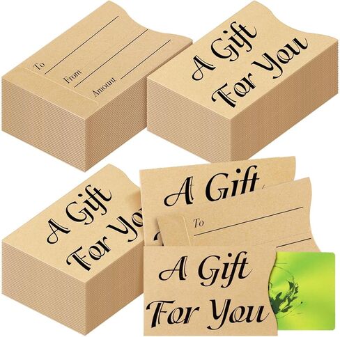 Yinder 600 Pcs Gift Card Sleeves Thank You Key Card Holder Appreciation Mini Money Cash Envelopes for Blank Hotel Credit Card Protector Thank You Notes for Business, 3.54 x 2.36 Inches (Brown) in Kuwait