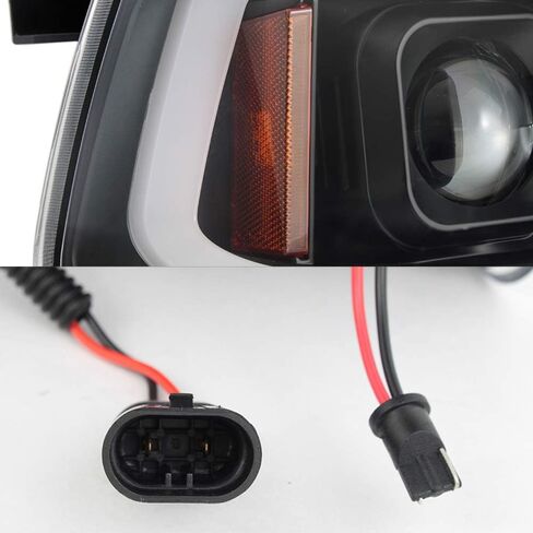 Akkon - في الفترة 2006-10 Dodge Charger LED LED أثناء النهار ، المصابيح الأمامية المصابيح الأمامية للسكن الأسود نموذج هالوجين in Saudi Arabia