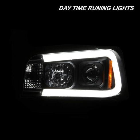 Akkon - في الفترة 2006-10 Dodge Charger LED LED أثناء النهار ، المصابيح الأمامية المصابيح الأمامية للسكن الأسود نموذج هالوجين in Saudi Arabia