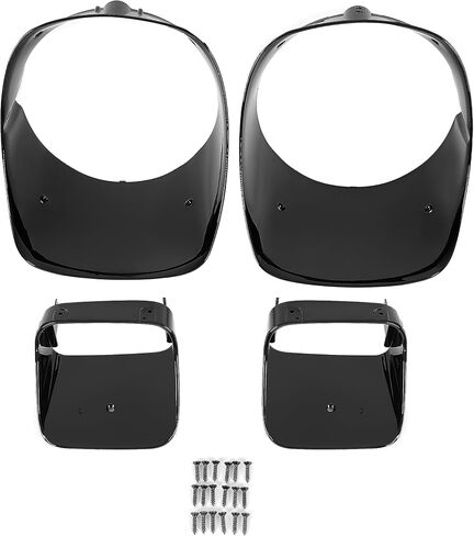 KUAFU Headlight Bezel + Park Light Bezel Compatible with 1978-1981 Chevy Chevrolet Camaro Z28 Painted Black ABS Plastic Left Driver & Right Passenger Side in Saudi Arabia