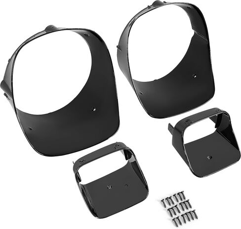 KUAFU Headlight Bezel + Park Light Bezel Compatible with 1978-1981 Chevy Chevrolet Camaro Z28 Painted Black ABS Plastic Left Driver & Right Passenger Side in Saudi Arabia