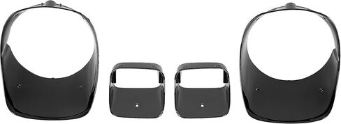 KUAFU Headlight Bezel + Park Light Bezel Compatible with 1978-1981 Chevy Chevrolet Camaro Z28 Painted Black ABS Plastic Left Driver & Right Passenger Side in Saudi Arabia