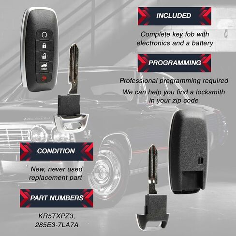 USARemote Key Fob Replacement Keyless Entry Remote for 2022 2023 2024 2025 Nissan Rogue Pathfinder 5-Button Proximity Smart Key (KR5TXPZ3, 285E3-7LA7A) in Saudi Arabia