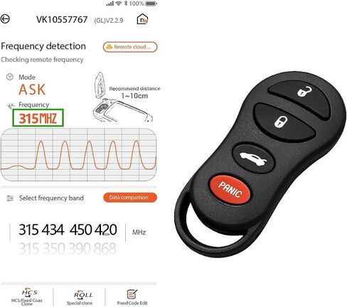 Replacement for 2003 2004 2005 2006 Chrysler 300 Concorde Dodge Intrepid Viper Jeep Liberty Key Fob Remote Control GQ43VT17T 4 Buttons 315MHz in Saudi Arabia