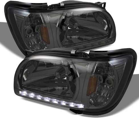 Akkon - قطعة واحدة تم تعيينها لعام 2001 2002 2003 2004 Toyota Tacoma بيك آب شاحنة سوداء المصابيح الأمامية مع مصابيح إشارة زاوية أسود in Saudi Arabia