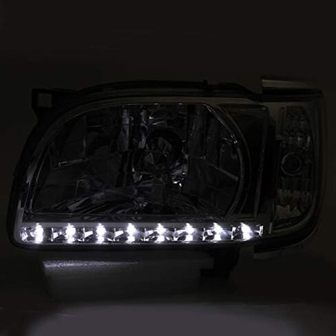 Akkon - قطعة واحدة تم تعيينها لعام 2001 2002 2003 2004 Toyota Tacoma بيك آب شاحنة سوداء المصابيح الأمامية مع مصابيح إشارة زاوية أسود in Saudi Arabia
