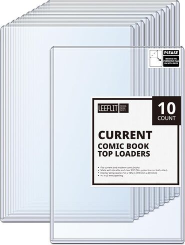 محمل علوي للكتاب الهزلي من سيلفر إيج - محمل علوي من البلاستيك الصلب للتخزين والعرض، عدد 10 in Kuwait