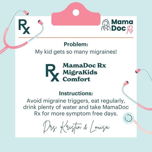 Migrakids Comfort | الريبوفلافين ، المغنيسيوم والإنزيم Q10 | دعم الصداع النصفي المدعوم من علوم الأطفال | الأطفال والمراهقين ، الذين تتراوح أعمارهم بين 6 سنوات | 120 كبسولات in Saudi Arabia