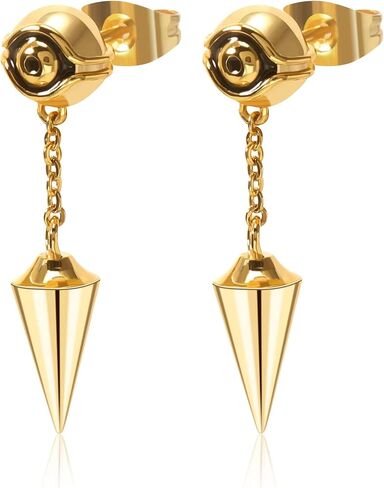 Helloice Eye of Ra dangle arics arics أقراط أقراط أقراط Hypoallergenic 18K Mummy Mummy Huggie أقراط للرجال والنساء in Kuwait