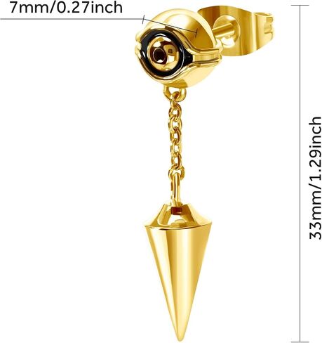 Helloice Eye of Ra dangle arics arics أقراط أقراط أقراط Hypoallergenic 18K Mummy Mummy Huggie أقراط للرجال والنساء in Kuwait
