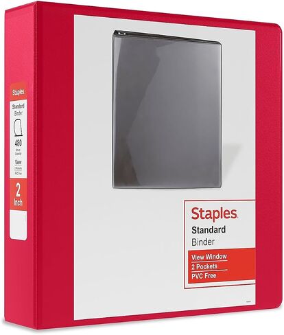 Staples 976179 Standard 5-Inch D 3-Ring View Binder White (26360-Cc) in Kuwait