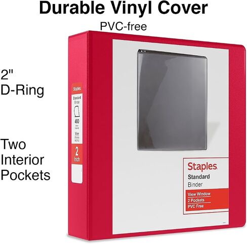 Staples 976179 Standard 5-Inch D 3-Ring View Binder White (26360-Cc) in Kuwait