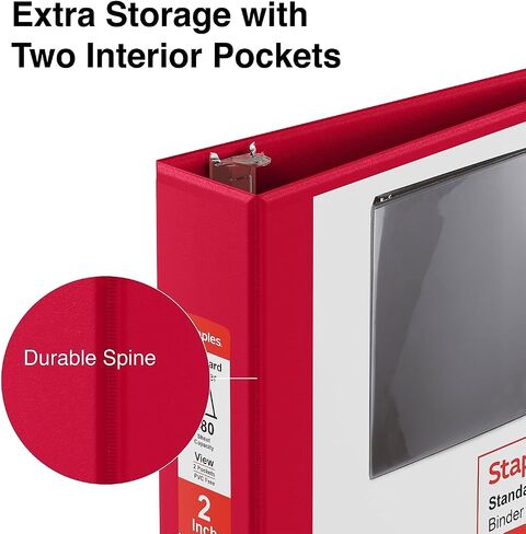 Staples 976179 Standard 5-Inch D 3-Ring View Binder White (26360-Cc) in Kuwait