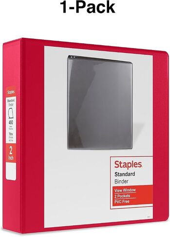 Staples 976179 Standard 5-Inch D 3-Ring View Binder White (26360-Cc) in Kuwait