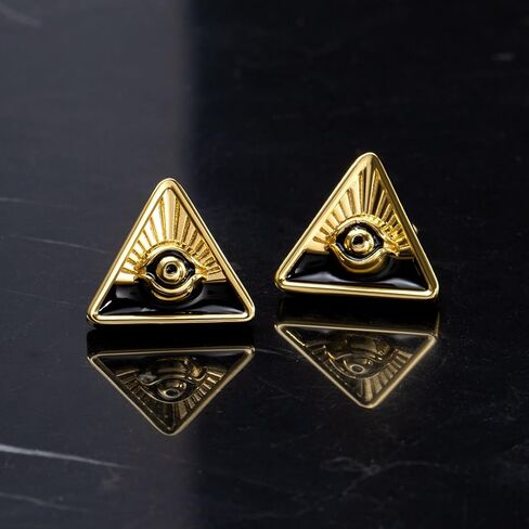 Helloice Eye of Ra dangle arics arics أقراط أقراط أقراط Hypoallergenic 18K Mummy Mummy Huggie أقراط للرجال والنساء in Kuwait