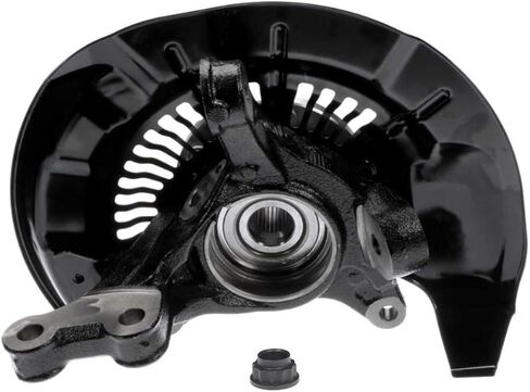 AutoShack Front Right Steering Knuckle for 2008-2013 Toyota Highlander 3.5L V6 AWD | Passenger Side | 5-Lug | Wheel Bearing Hub Assembly Replacement KN798436 in Saudi Arabia