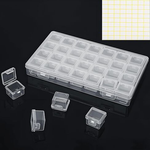 ZSFLZS Slots Diamond Painting Storage Containers, Diamond Art Portable Bead Storage Boxes for Diamond Painting Accessories and Tools, for Diamond Art Kits for Adults and Kids (1 x 56 Lattice Boxes) in Kuwait