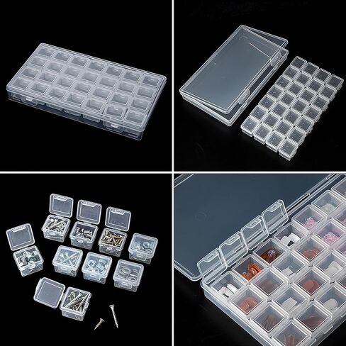 ZSFLZS Slots Diamond Painting Storage Containers, Diamond Art Portable Bead Storage Boxes for Diamond Painting Accessories and Tools, for Diamond Art Kits for Adults and Kids (1 x 56 Lattice Boxes) in Kuwait