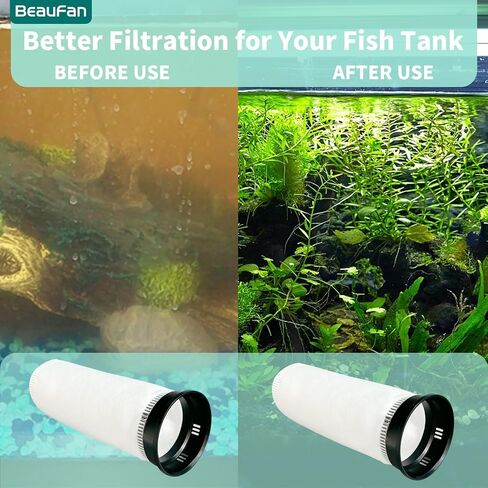 20 Pack 4 Inch Ring Felt Filter Socks 200 μm, Aquarium Felt Filter Bags, Aquarium Filter Sock 3D Felt Design Filter Sock, Aquarium Filter Bags for Saltwater, 4 Inch Ring by 10.4 Inch Long in Saudi Arabia