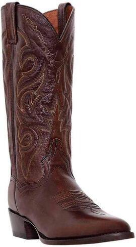 Dan Post Mens Renegade Embroidered Round Toe Casual Boots Mid Calf - Brown in Saudi Arabia