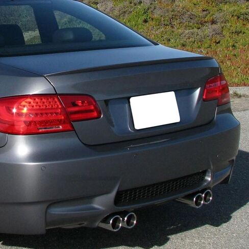 Trunk Spoiler Compatible with 2007-2013 BMW 3-Series E92, M3 Style Unpainted Raw Material Black ABS Rear Tail Lip Deck Boot Wing by IKON MOTORSPORTS, 2008 2009 2010 2011 2012 in Saudi Arabia