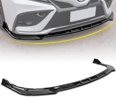 DTouch Motor 3PCS/1SET Front Bumper Lip Kit Fit for 2021-2022 Toyota Camry SE, STP-Style Splitter Spoiler Diffuser (Gloss Black) in Saudi Arabia