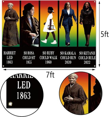 Vohado Black History Month Month Photo Backdrop Afro Afron African American Heritage People Decoration School School School Decor in Kuwait
