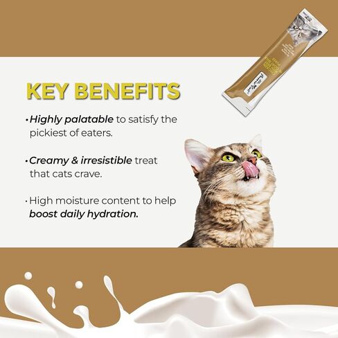 Fussie Cat Super Premium Chicken with Duck in Goat Milk Puree, lickable cat Treats, 0.5oz Pouch Pack of 4 in Kuwait