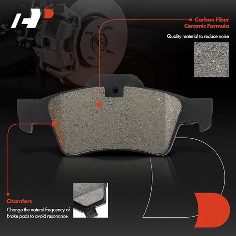 A-Premium Rear Ceramic Disc Brake Pads Set Compatible With Select Mercedes-Benz Models - G55 AMG, G63, G65, GL320, GL350, GL450, GL550, ML320, ML350, ML450, ML500, ML550, R320, R350, R500 in Saudi Arabia