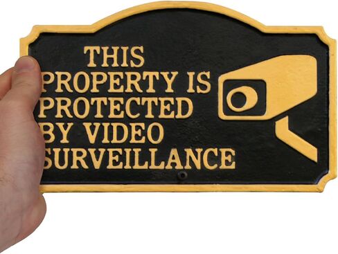 SmartSign 5.75 × 9.5 بوصة "هذه الخاصية محمية من خلال مراقبة الفيديو" لوحة بيانات GardenBoss مع حصة في العشب 18 بوصة ، 375 ملاب الألمنيوم الصدأ ، الأسود والذهبي ، مجموعة من 1 ، مصنوعة في الولايات المتحدة الأمريكية in Saudi Arabia
