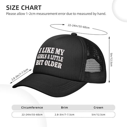 I Like My Girls A Little Bit Older Trucker Hat Snapback Hat Funny Hats for Men Women in Saudi Arabia