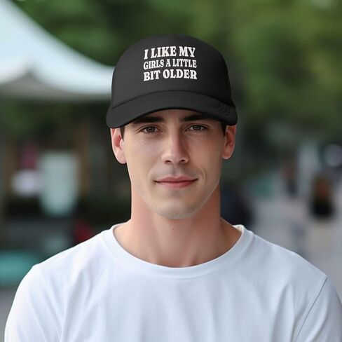 I Like My Girls A Little Bit Older Trucker Hat Snapback Hat Funny Hats for Men Women in Saudi Arabia