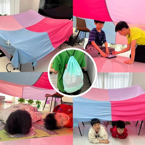Fort Building Kit for Kids - Large Lightweight Blanket Fort Making kit and Clips - Portable Playhouse Play Tent Fort - Indoor/Outdoor Girls/Boys Toys Ages 4-5 6 7 8-12 in Saudi Arabia
