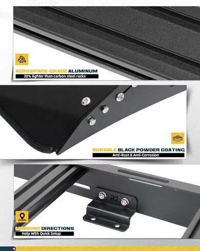 1000 رطل رف سقف مناسب لعام 2024 2025 تويوتا تاكوما الالتقاط الكابينة المزدوجة الألومنيوم in Kuwait