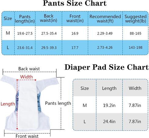 6Pcs Microfiber Reusable Diaper Inserts for Adult Cloth Diapers, Washable Disability Diaper Inserts for Incontinence Care, 4 Layers Microfiber Pad (6 Pack Inserts-L) in Saudi Arabia
